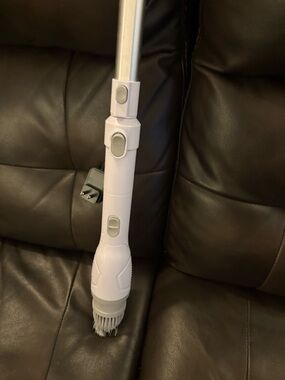 White Electric Scrub Brush Attachment